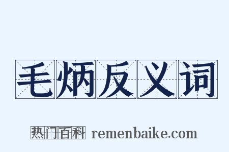 毛炳反义词是什么意思的图片